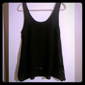 Black lacy tank top